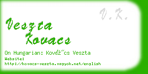 veszta kovacs business card